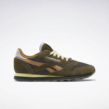 Reebok Brain Dead Classic Kožené Olivovo Zelene - Panske Tenisky